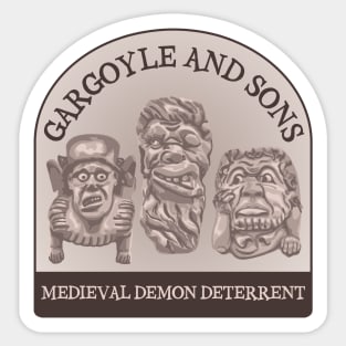 Gargoyle and Sons Medieval Demon Deterrent Sticker